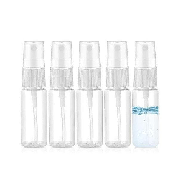 OUDQFCJ 5 Pcs Flacons Spray Vides, Mini Vaporisateurs Rechargeables pour Parfums, Huiles, Eau, Alcool 20ml 