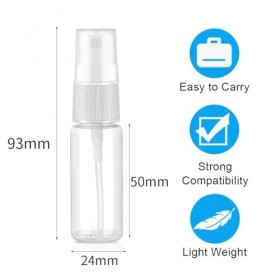 OUDQFCJ 5 Pcs Flacons Spray Vides, Mini Vaporisateurs Rechargeables pour Parfums, Huiles, Eau, Alcool 20ml 