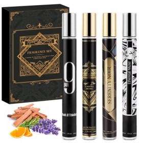 Coffret parfum homme, 4X35ml eau de toilette homme aux notes patchouli, cannelle et vanille | Sensuel et affirmé, parfum pour