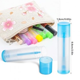 Guduling Lot de 30 tubes de rouge à lèvres vides - 5,5 ml - Avec bouchons - En plastique - Réversibles - Pour gloss et rouge ...