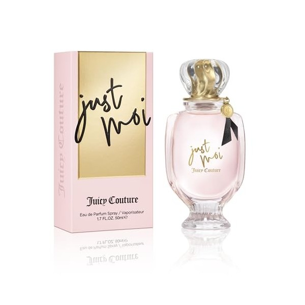 Juicy Couture Just Moi Eau de parfum en flacon vaporisateur pour femme, parfum vanille ambrée avec fleur de cacao, magnolia e