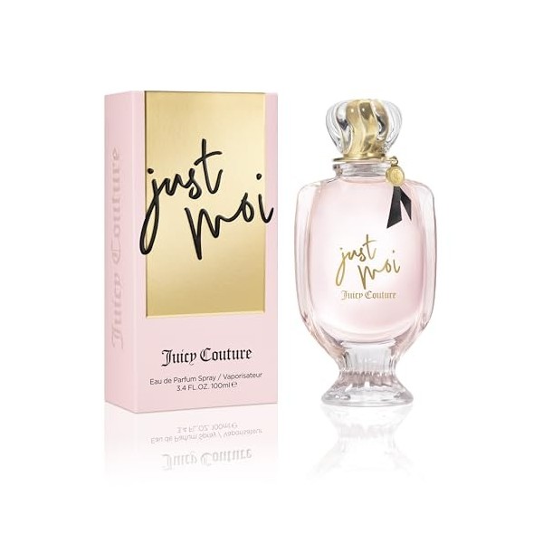 Juicy Couture Just Moi Eau de parfum en flacon vaporisateur pour femme, parfum vanille ambrée avec fleur de cacao, magnolia e