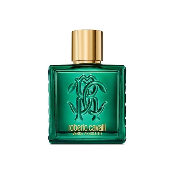 ROBERTO CAVALLI Uomo Verde Assoluto, Eau de Parfum pour Homme, Parfum Épicé Boisé, 100 ml