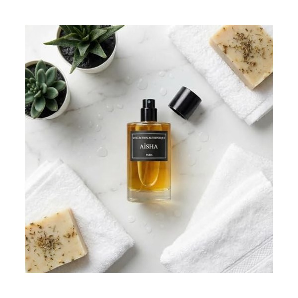 Collection Privée LAuthentique Aisha, Eau de Parfum Unisexe, Oriental Ambré, Longue Durée, 50 ml Parfum