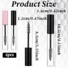 HJZHII Lot de 6 flacons de mascara vides de 10 ml, transparents, rechargeables, avec baguette magique, en plastique, brosse à...