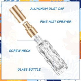 ViEinkaufen Lot de 10 vaporisateurs de parfum de voyage rechargeables de 10 ml, mini flacons vaporisateurs vides pour homme e