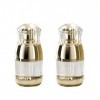 Lot de 2 flacons de lotion vides en plastique transparent avec pompe dorée - Distributeur de lotion rechargeable - Pour huile...