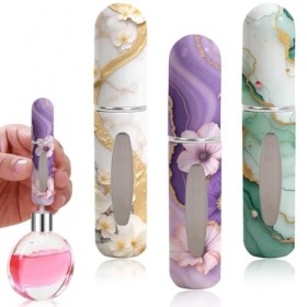 3 Vaporisateurs de Parfum de Voyage - Flacon Vide Rechargeable Remplissage Direct par le Bas Parfum