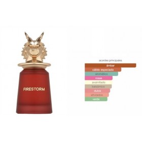 Firestorm Eau de parfum 100 ml, parfum arabe unisexe de longue durée, avec atomiseur rechargeable 5 ml, parfum avec notes de ...