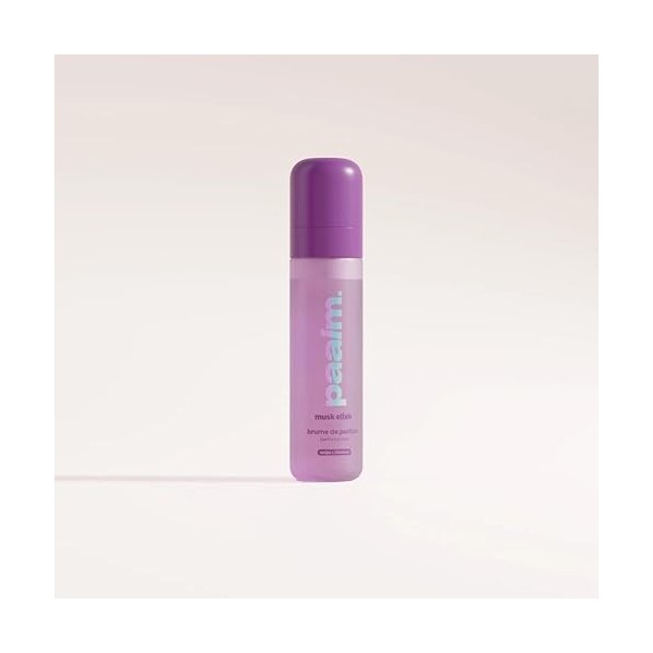 Paalm Cosmetics- Brume Parfumée Musk Elixir - 100 ml - Pour Corps Cheveux et Vêtements Notes Musc Blanc Rose de Damas Vanille...