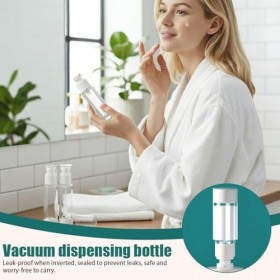 TEOZBLU Flacon à Parfum de Voyage Rechargeable 2 x 30 ml - Vaporisateur Portable en Verre Robuste pour Avion et Sac à Main Pa...