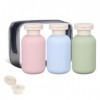 TENGWA 3 Pièces Flacon Voyage 300 ml Contenant Voyage avec Étiquette Trousse Avion Réutilisables Bbouteille pour Recharger Sh...