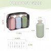 TENGWA 3 Pièces Flacon Voyage 300 ml Contenant Voyage avec Étiquette Trousse Avion Réutilisables Bbouteille pour Recharger Sh...