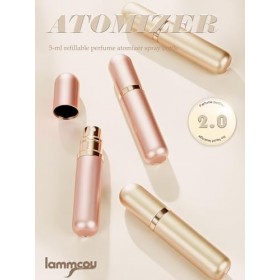 Lammcou Vaporisateur de Parfum 5ml Voyage, Flacon Parfum Rechargeable Portable Antifuite en Aluminium, Mini Spray Parfum pour...