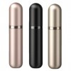 Lammcou Vaporisateur de Parfum 5ml Voyage, 3pcs Flacon Parfum Rechargeable Portable Antifuite en Aluminium, Mini Spray Parfum