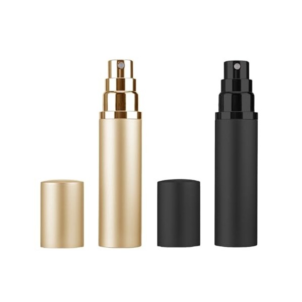 Lammcou Vaporisateur de Parfum de Voyage, 10ml Mini Rechargeable, Flacon en Verre Élégant avec Buse en Aluminium, Anti-Fuite ...