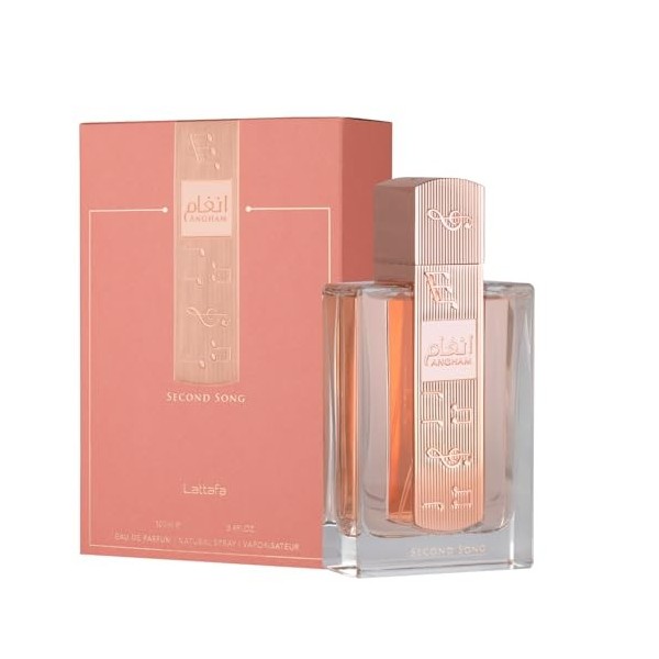 Lattafa Angham Second Song Eau de parfum 100 ml – Parfum vanille orientale, parfum doux et crémeux longue durée