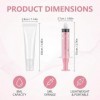 AEUXZA Lot de 6 Tubes de Gloss à Lèvres Vides, Flacons Cosmétiques Rechargeables, Baume à Lèvres Vide, Tube Gloss Transparent...