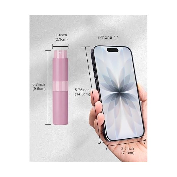 FitDA 3 PCS Vaporisateur Parfum, 8 ml Vaporisateur Parfum Voyage Rechargeable, Mini Flacon Spray Parfum Vide Recharge, Femmes...