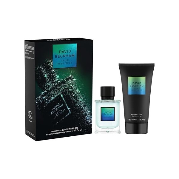 David Beckham True Instinct Coffret cadeau avec eau de parfum et gel douche pour le corps pour homme Parfum fascinant et sédu...