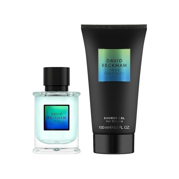 David Beckham True Instinct Coffret cadeau avec eau de parfum et gel douche pour le corps pour homme Parfum fascinant et sédu...