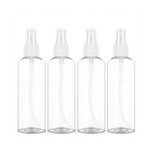 CATZUM Set de flacons de voyage portables, 4 pièces 60ml , plastique rechargeables, bouteilles transparentes avec 2 entonnoi ...