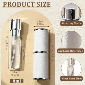 Vaporisateur parfum Rechargeable Voyage, vaporisateur de parfum pour les déplacements, petit flacon de parfum pour parfums, F...