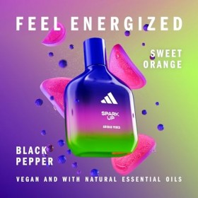 Adidas Vibes Spark Up Eau de Parfum, pour tous, énergisant et intrigant, Parfum longue durée, orange douce et poivre noir, 30