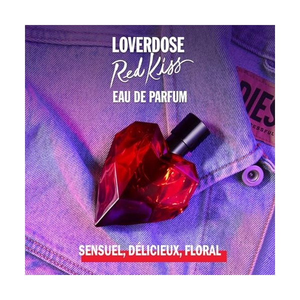 Diesel Loverdose Redkiss, Eau de Parfum en Spray Vaporisateur, Parfum Oriental et Sensuel, 30 ml
