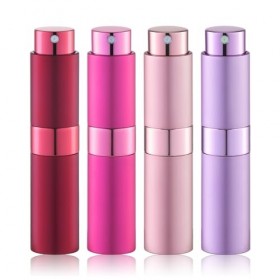 Lulupack 8ml Atomiseur de Parfum,Flacon Pulvérisateur deau de Cologne,Atomiseur Portable Rechargeable 4pcs, Séries Rouges Pa...