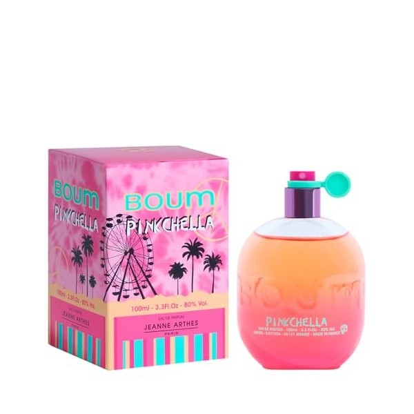 JEANNE ARTHES - Parfum Femme Boum Pinkchella - Eau de Parfum - Flacon Vaporisateur 100 ml - Vanille & Musc - Fabriqué en Fran...