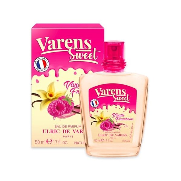ULRIC DE VARENS - Eau de Parfum Varens Sweet Vanille Framboise - Gourmand, Framboise, Vanille - Parfum Femme - Vaporisateur -