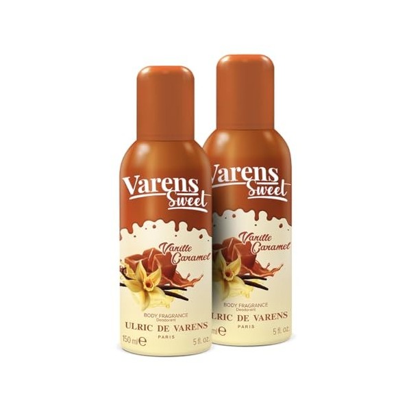 ULRIC DE VARENS - Body Fragrance Varens Sweet Vanille Caramel - Gourmand, Caramel, Vanille - Parfum & Déodorant Femme 2-en-1 