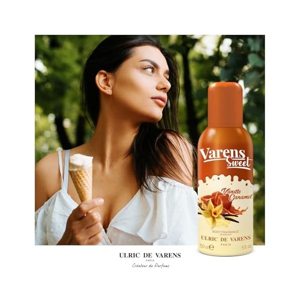 ULRIC DE VARENS - Body Fragrance Varens Sweet Vanille Caramel - Gourmand, Caramel, Vanille - Parfum & Déodorant Femme 2-en-1 