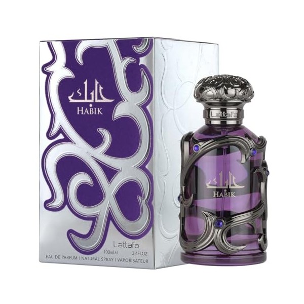 Lattafa Habik - Spicy, Aromatic, Woody, Musky - Eau de parfum en vaporisateur longue durée pour homme - 100 ml Parfum