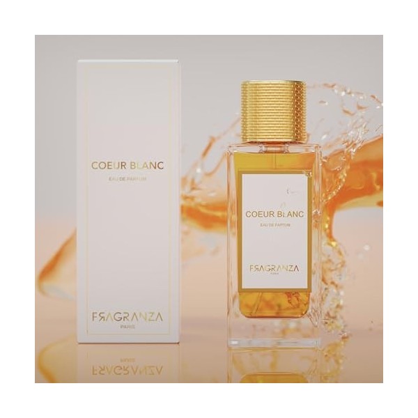 COEUR BLANC - EAU DE PARFUM UNISEXE 100ML - Coeur Blanc FRAGRANZA Paris - idée cadeau Homme & Femme - Fragrance Longue Durée ...