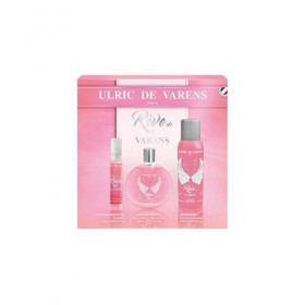ULRIC DE VARENS - Coffret Parfum Rêve de Varens - Eau De Parfum Femme 50 ml + Déodorant 125 ml + Vaporisateur de Sac 20 ml - ...