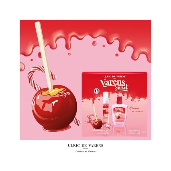 ULRIC DE VARENS - Coffret Parfum Varens Sweet Pomme DAmour - Eau De Parfum Femme 50 ml + Vaporisateur de Sac 20 ml - Gourman ...