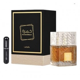 Khamrah Eau de Parfum Originale, 100 ml, Unisex, avec des arômes agréables et durables, incluant un vaporisateur rechargeable...