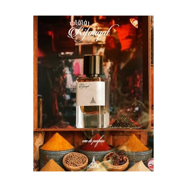 PARIS CORNER | Rifaaqat EDP Unisex 85ml | Parfum à longue durée avec des notes épicées et boisées | Arôme captivant de poivre...