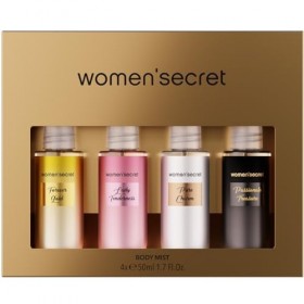 womensecret Body Mist Glitter Gift Set Body Spray Body Spray for Women 4 x 50 ml