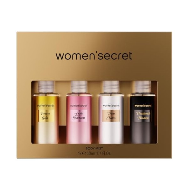 womensecret Body Mist Glitter Gift Set Body Spray Body Spray for Women 4 x 50 ml