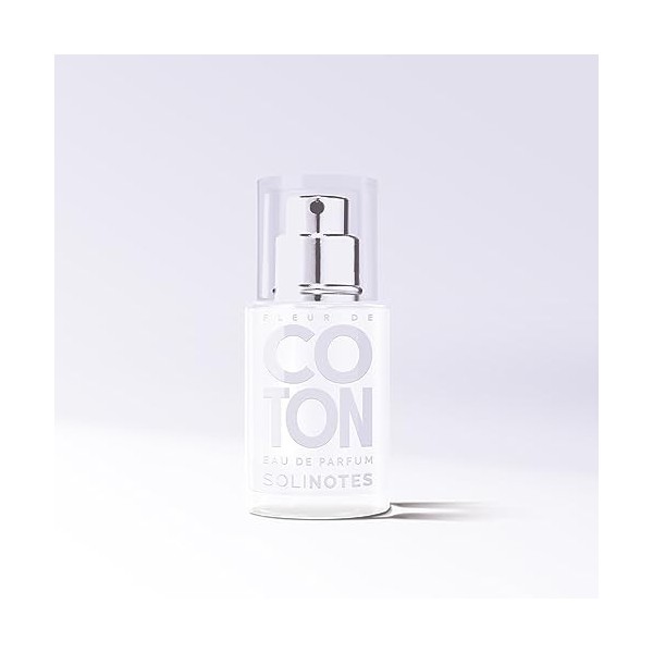 Parfum Femme SOLINOTES Coton - Eau De Parfum | Fragrance Florale et Apaisante - Cadeau Parfait pour Elle - 15 ml