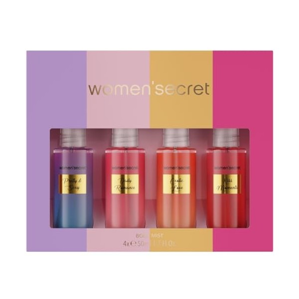 womensecret Body Mist Senses Gift Set Body Spray Body Spray for Women 4 x 50 ml