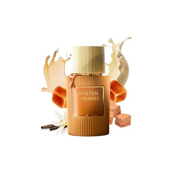 Paris Corner Caramel Molten, Eau de Parfum Unisexe, 100 ml, Notes de Caramel, Longue Tenue