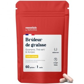 Bruleur de Graisse Puissant, Formule Minceur avec Guarana, Thé Vert & Konjac, Coupe Faim Naturel, Complément Perte de Poids, 