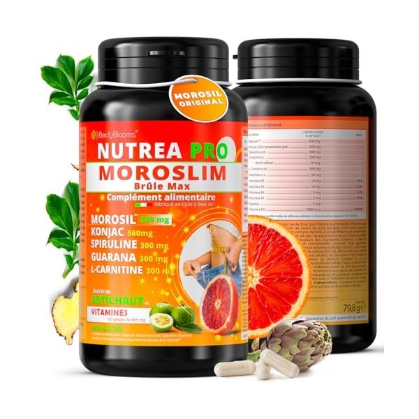 MOROSIL™ 600mg | Bruleur de graisse puissant | Morosil perte de poids rapide et efficace | Brule graisse et coupe faim | 100 