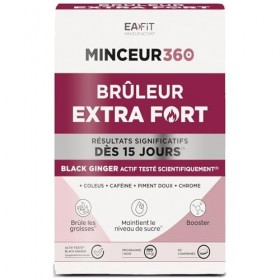 EAFIT Bruleur de Graisse Extra Fort Minceur 360- Brule Graisse, Perte de Poids Rapide et Efficace - Black Ginger + Chrome - M