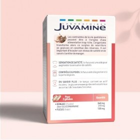 JUVAMINE - Expert Satiété 2-en-1 - Contrôle du poids - Sensation de satiété - Konjac - Fucus - Programme 30 jours - 60 gélule