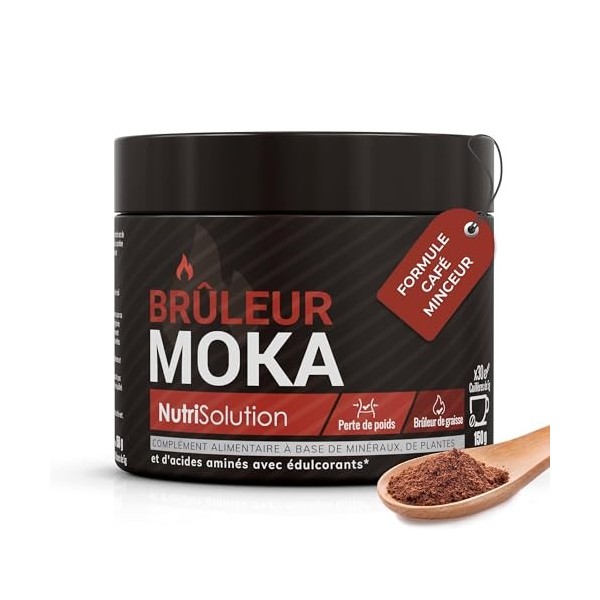 Brûleur Moka par Nutrisolution | Café Minceur Premium | Brûle-Graisse Puissant | 100% Ingrédients Naturels | Végétarien | San...